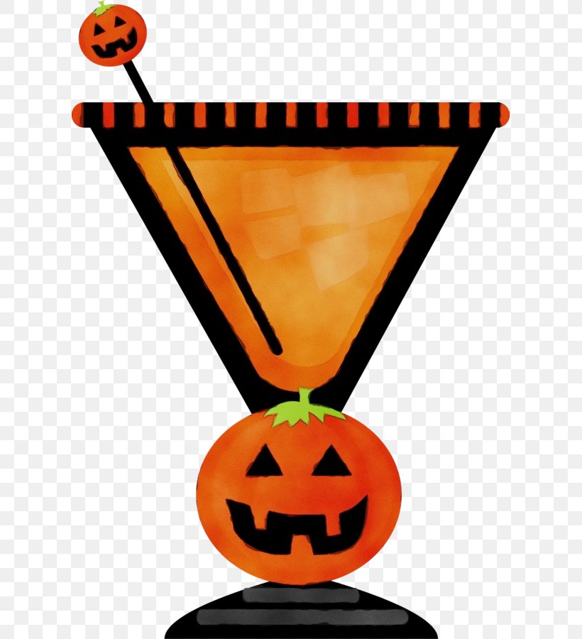 Cartoon Halloween Pumpkin, PNG, 617x900px, Watercolor, Alcoholic Beverages, Cocktail, Drink, Halloween Download Free