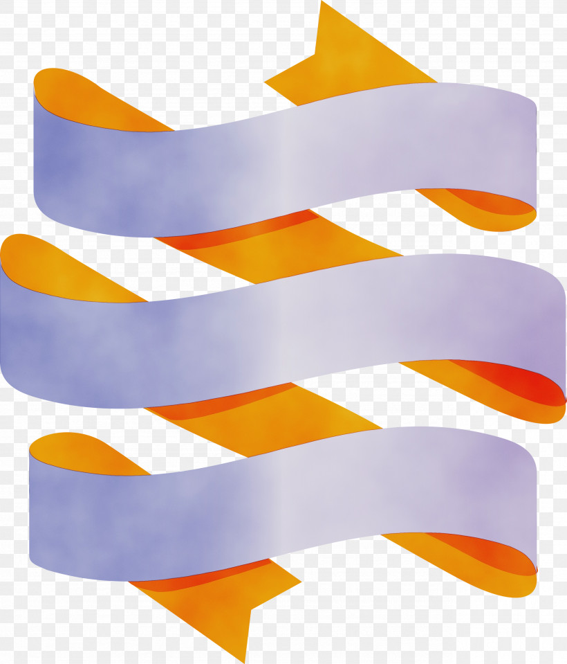 Orange, PNG, 2562x2999px, Ribbon, Line, Logo, Material Property, Multiple Ribbon Download Free