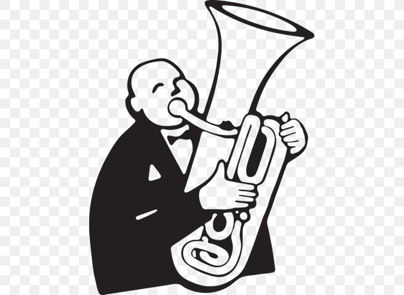 Tuba Player Drawing Clip Art Cartoon, PNG, 457x600px, Tuba, Animated Cartoon, Art, Blackandwhite, Brass Instrument Download Free