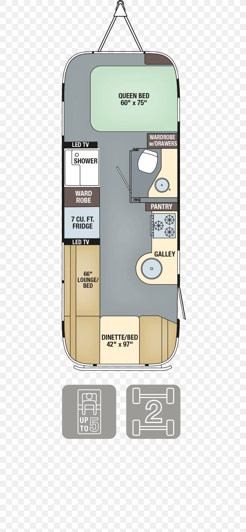 Airstream Caravan Campervans Floor Plan Trailer, PNG, 625x1771px, Airstream, Campervans, Caravan, Diagram, Dinette Download Free