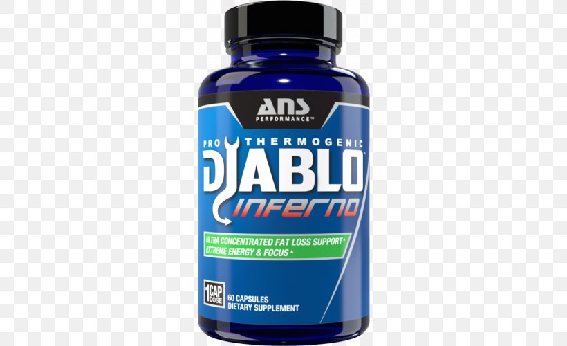 Diablo II Dietary Supplement Thermogenics Weight Loss, PNG, 500x500px, Diablo, Basal Metabolic Rate, Bodybuilding Supplement, Capsule, Diablo Ii Download Free