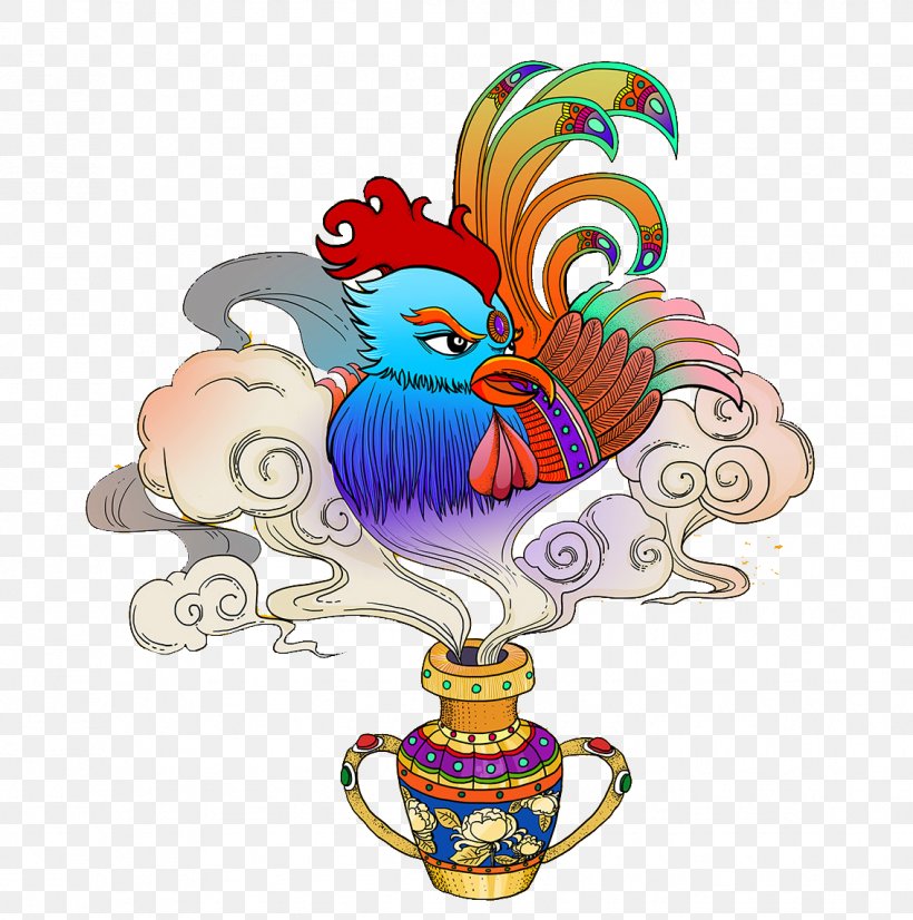 Rooster Chicken Illustration, PNG, 1134x1143px, Rooster, Art, Bird, Chicken, Designer Download Free