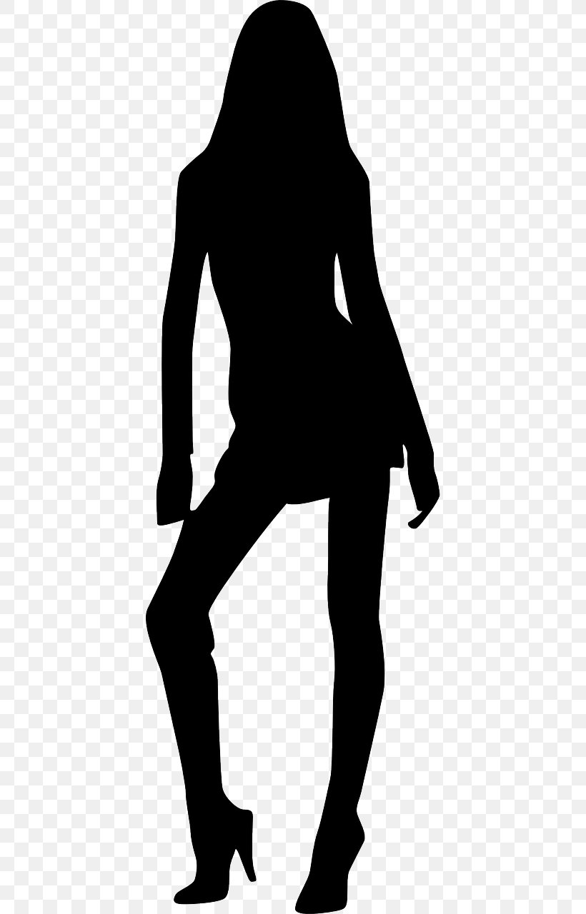 Silhouette Woman Clip Art, PNG, 640x1280px, Silhouette, Arm, Art, Black, Black And White Download Free