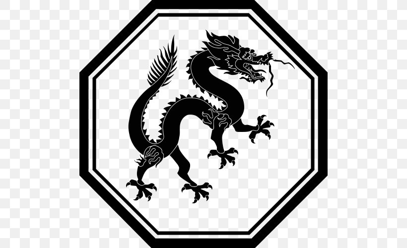 Dragon Chinese Zodiac Rabbit Tiger, PNG, 500x500px, Dragon, Art, Artwork, Astrological Sign, Black And White Download Free