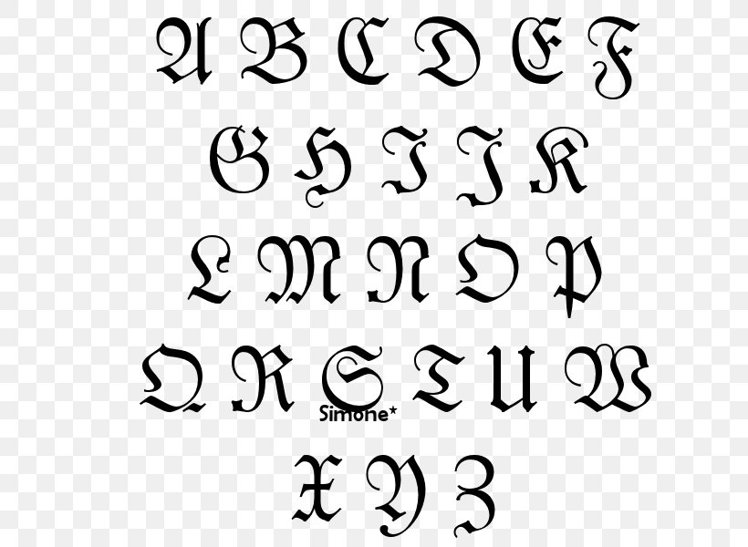 Gothic Alphabet Letter Grapheme Writing, PNG, 800x600px, Alphabet, All Caps, Area, Black, Black And White Download Free