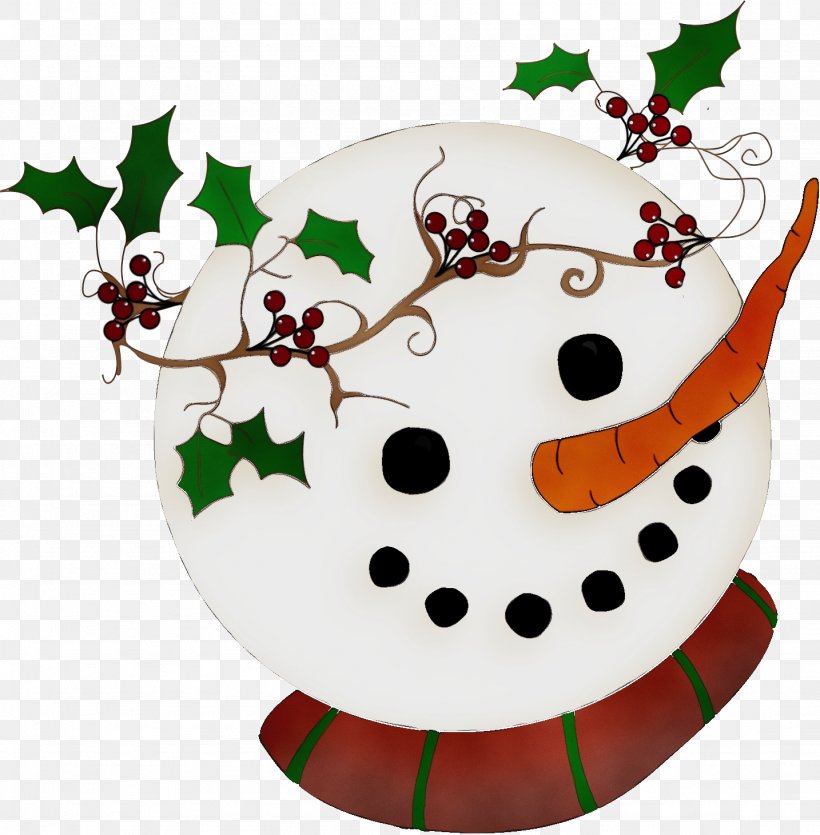 Holly, PNG, 1434x1461px, Watercolor, Holly, Paint, Plate, Snowman Download Free