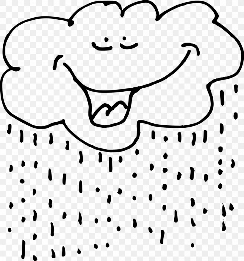 Rain Black And White Clip Art, PNG, 959x1024px, Watercolor, Cartoon, Flower, Frame, Heart Download Free