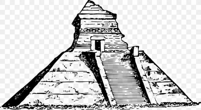 Building Cartoon, PNG, 878x480px, Mesoamerican Pyramids, Architecture, Aztecs, Blackandwhite, Building Download Free