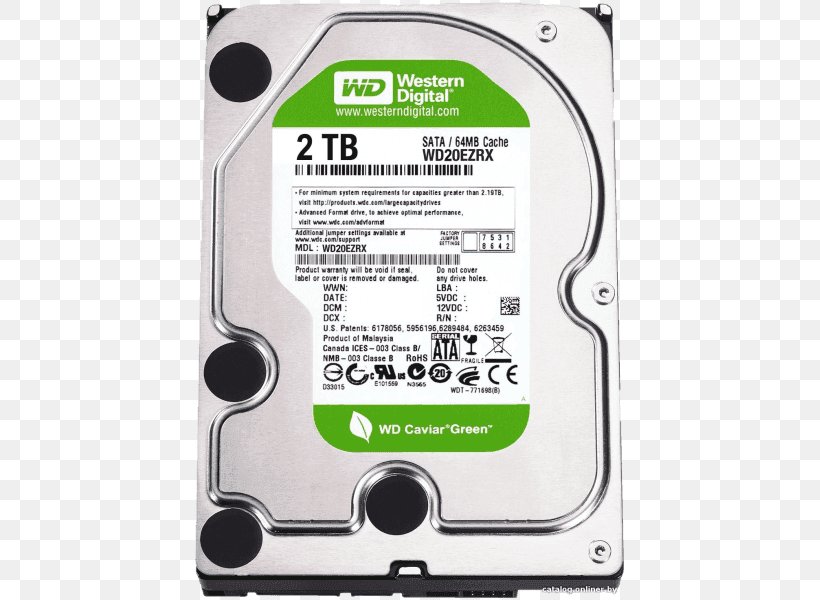 Hard Drives WD Green SATA HDD Western Digital Serial ATA Terabyte, PNG, 600x600px, Hard Drives, Computer Component, Data Storage, Data Storage Device, Disk Storage Download Free