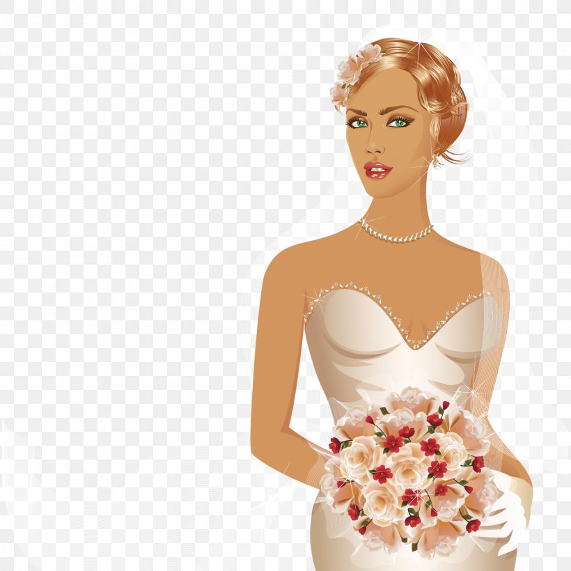 Wedding Invitation Bride Flower Bouquet, PNG, 1500x1500px, Watercolor, Cartoon, Flower, Frame, Heart Download Free