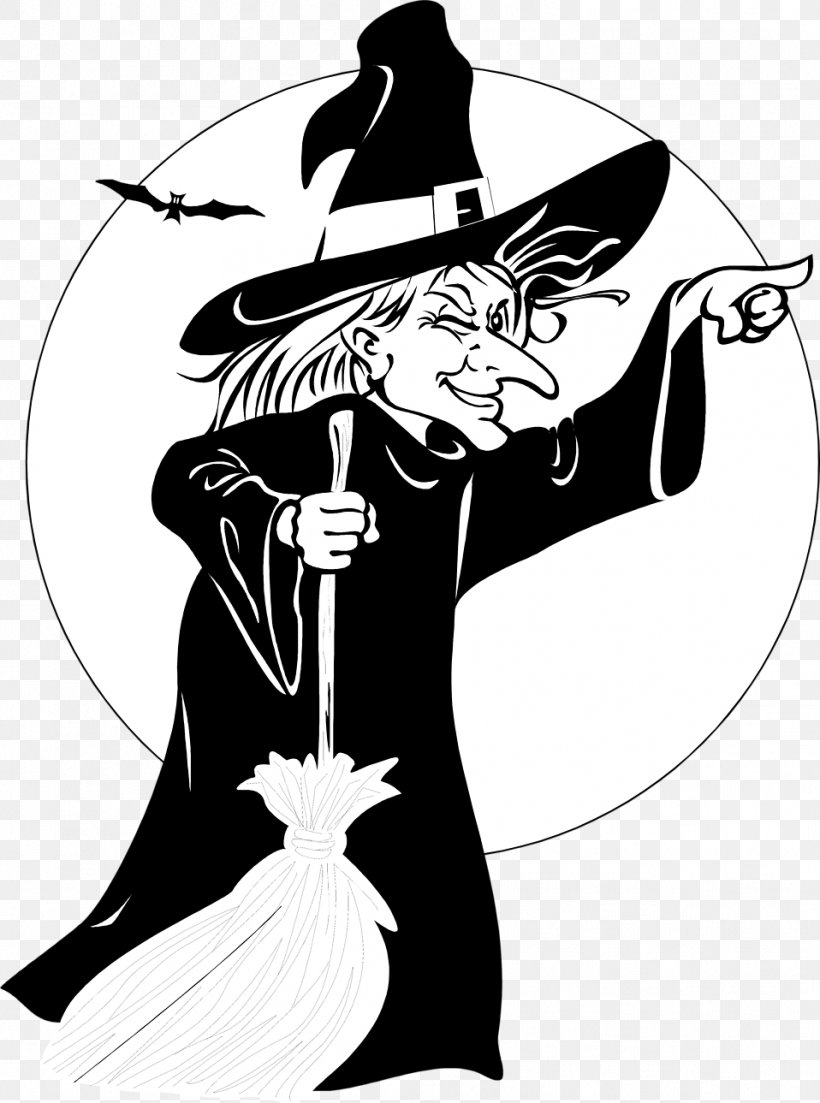 Witchcraft Clip Art, PNG, 958x1289px, Witchcraft, Art, Black, Black And White, Cartoon Download Free