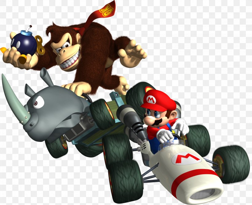 Donkey Kong Mario Kart DS Super Mario Bros. Mario Kart: Double Dash, PNG, 2967x2411px, Donkey Kong, Figurine, Games, Luigi, Machine Download Free