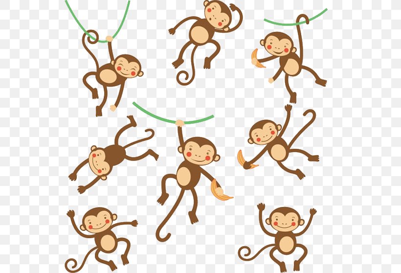 Monkey Cartoon Illustration, PNG, 556x558px, Monkey, Animation, Area, Artwork, Cartoon Download Free