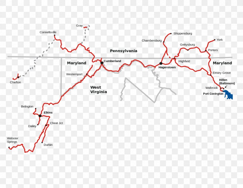 Western Maryland Scenic Railroad Rail Transport Train Chesapeake And Ohio Canal Pennsylvania Railroad, PNG, 1200x927px, Western Maryland Scenic Railroad, Area, Baltimore And Ohio Railroad, Diagram, Map Download Free