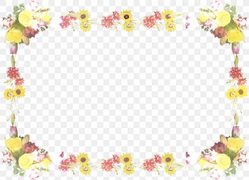 Flower Wreath Frame, PNG, 3374x2432px, Picture Frames, Artificial Flower, Color, Common Sunflower, Flower Download Free