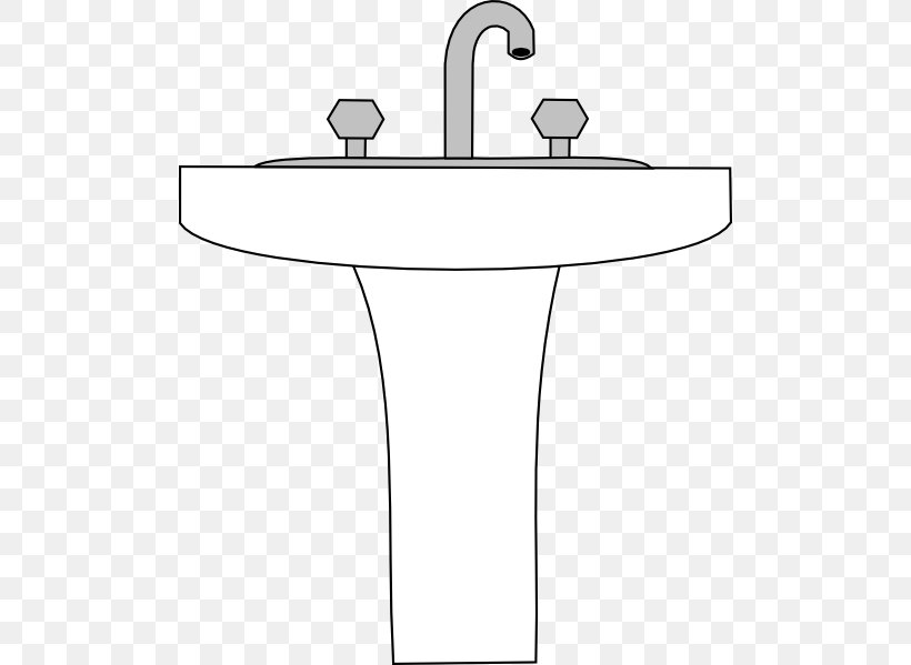 Kitchen Sink Drain Clip Art, PNG, 498x599px, Sink, Area, Bathroom, Bathroom Accessory, Black And White Download Free