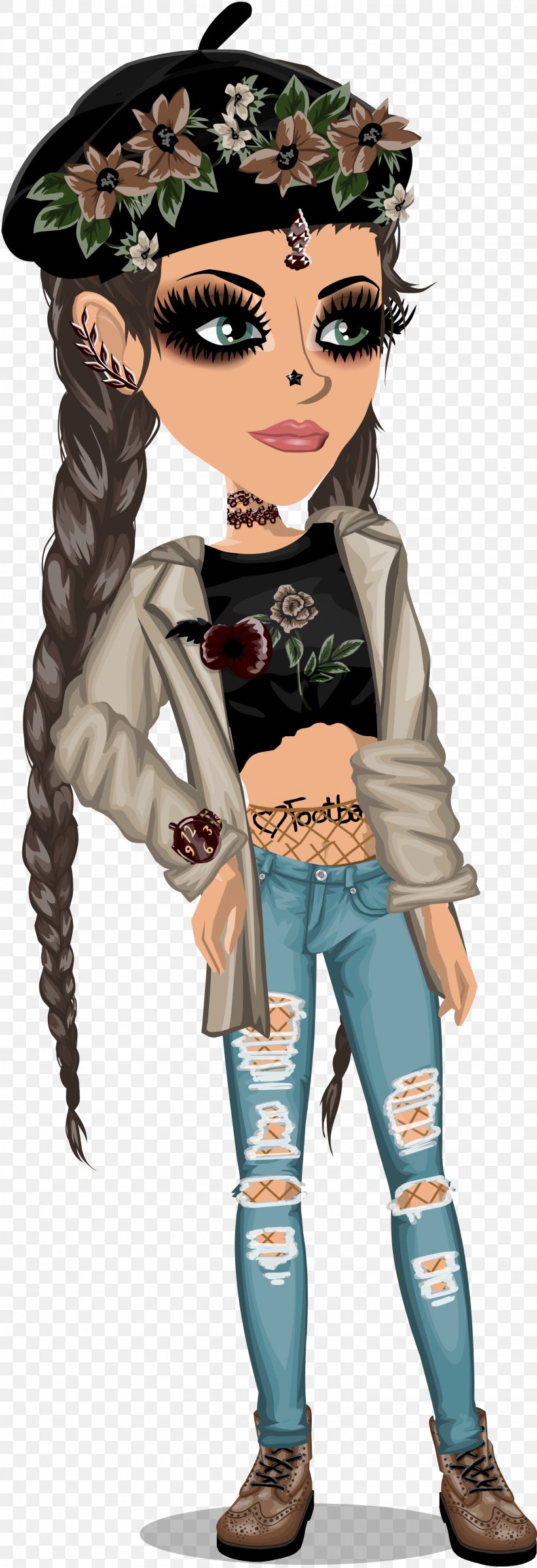 Moviestarplanet Aesthetics Character, PNG, 1521x4441px, Watercolor, Cartoon, Flower, Frame, Heart Download Free