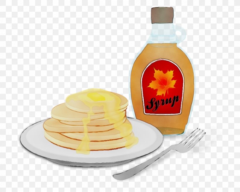 Pancake Breakfast Food Yellow Dish, PNG, 938x750px, Watercolor, Breakfast, Dish, Food, Honey Download Free