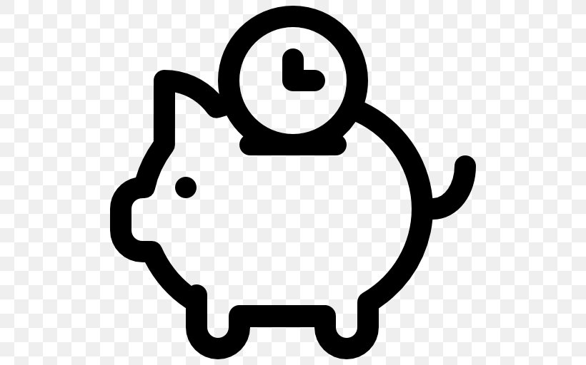 Piggy Bank Money Saving Service, PNG, 512x512px, Piggy Bank, Area, Bank, Black And White, Business Download Free