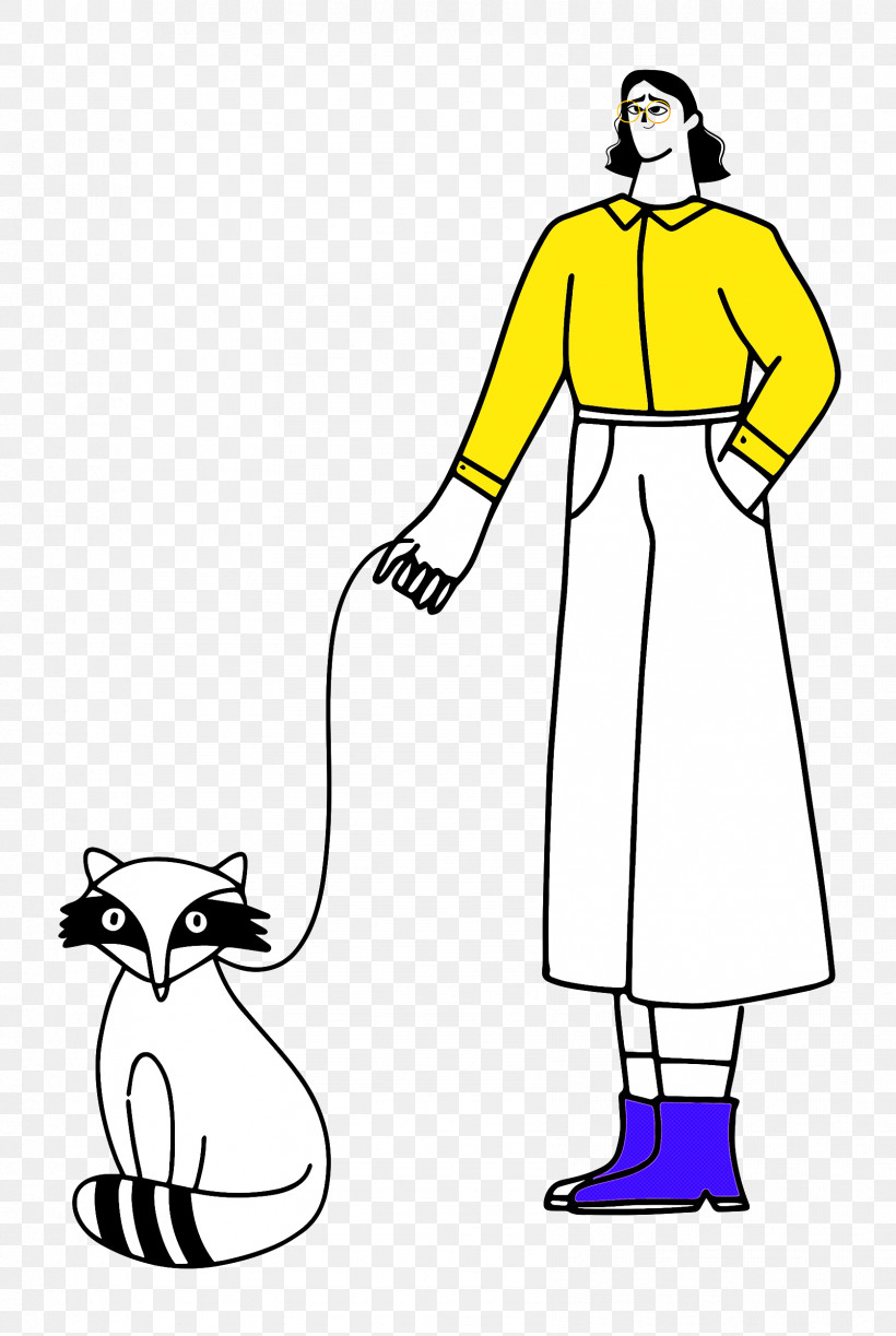 Walking The Racoon, PNG, 1676x2500px, Drawing, Cartoon, Costume Design, Line, Line Art Download Free