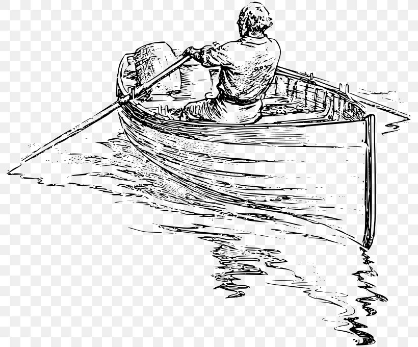 Rowing Drawing Boat Clip Art, PNG, 800x680px, Rowing, Art, Artwork, Black And White, Boat Download Free