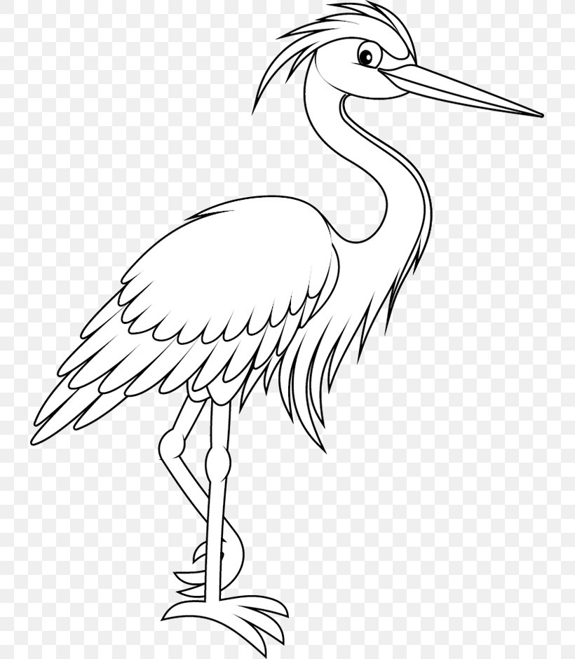 Crane Bird Stork Beak Pelecaniformes, PNG, 733x940px, Crane, Artwork, Beak, Bird, Black And White Download Free