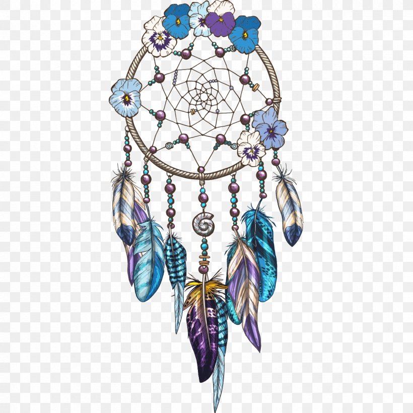 Dreamcatcher Vector Graphics Feather Illustration Ornament, PNG, 1200x1200px, Dreamcatcher, Bead, Body Jewelry, Brooch, Drawing Download Free