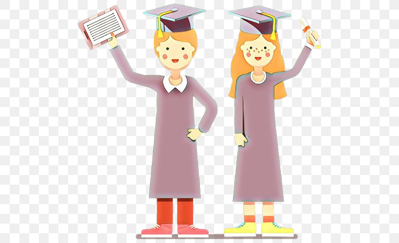 Graduation, PNG, 500x500px, Cartoon, Academic Dress, Diploma, Gesture, Graduation Download Free