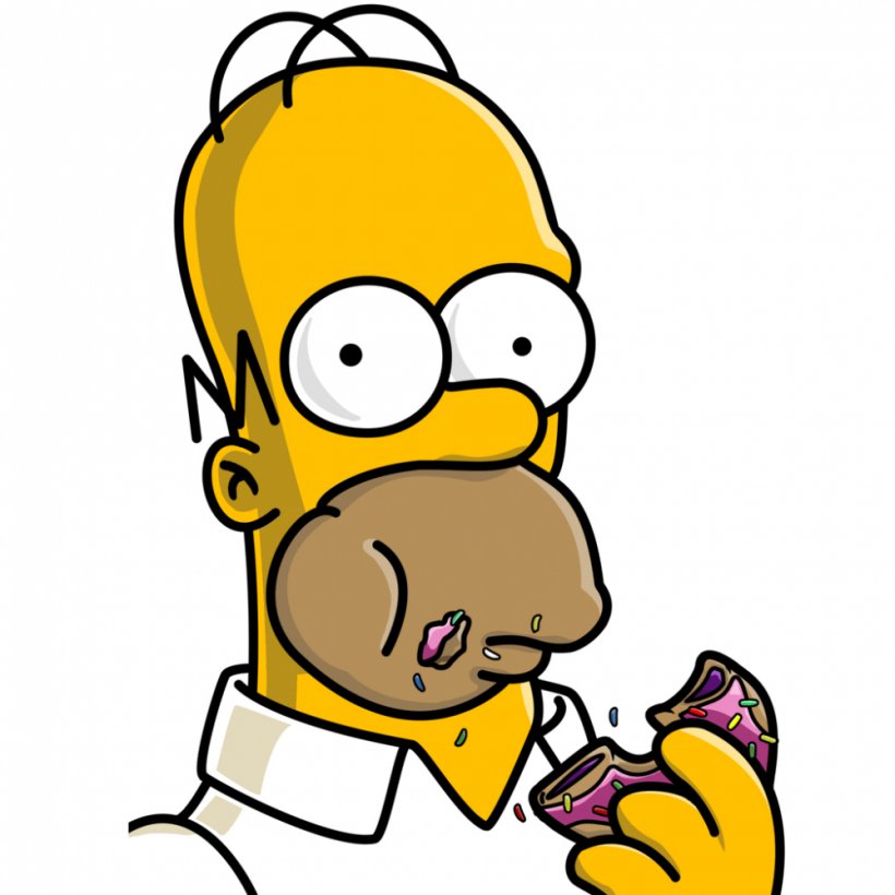Homer Simpson Bart Simpson Moe Szyslak Donuts Desktop Wallpaper, PNG, 1000x1000px, Homer Simpson, Area, Artwork, Bart Simpson, Beak Download Free