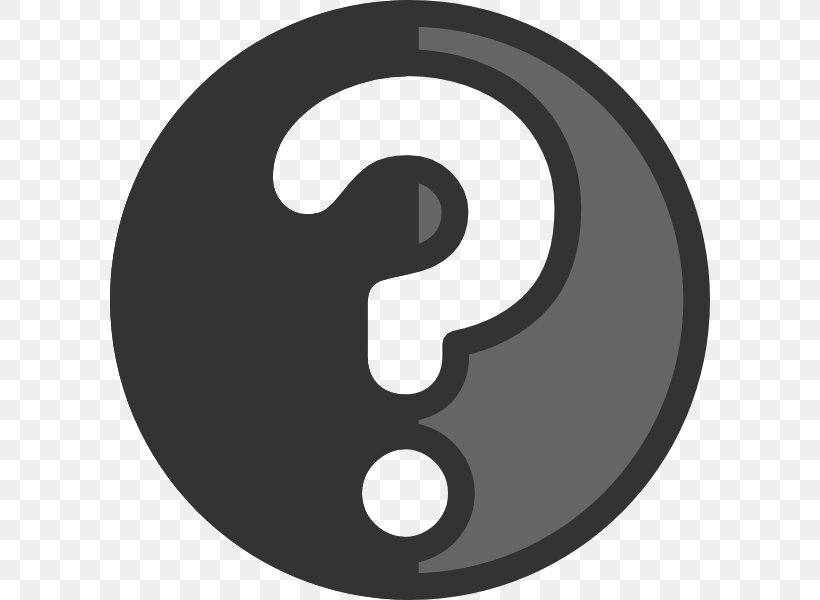Question Mark Symbol Clip Art, PNG, 600x600px, Question Mark, Black And White, Check Mark, Icon Design, Logo Download Free