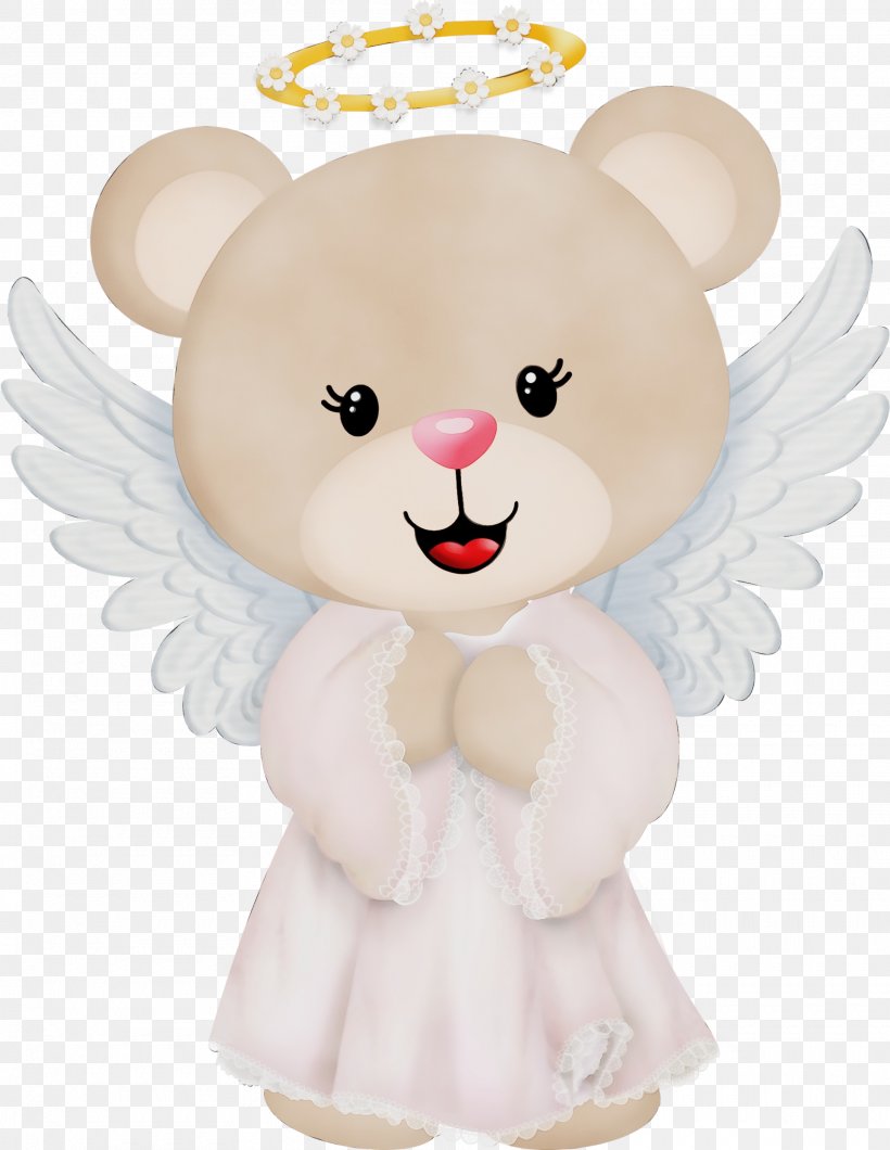 Teddy Bear, PNG, 1920x2483px, Watercolor, Angel, Animal Figure, Fictional Character, Head Download Free