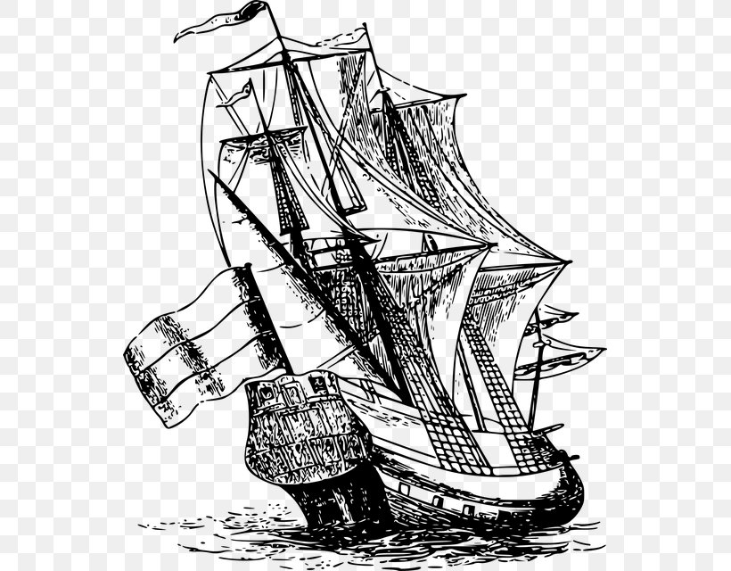Vector Graphics Clip Art Openclipart Drawing, PNG, 543x640px, Drawing, Barque, Barquentine, Boat, Brig Download Free