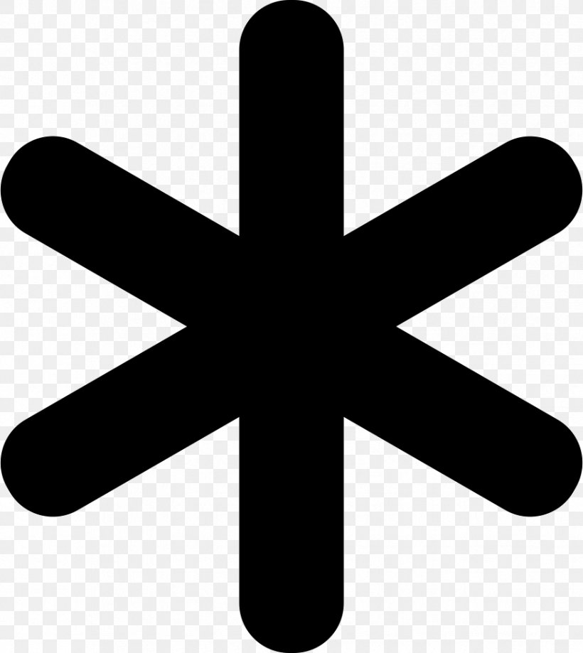 Asterisk Symbol Clip Art, PNG, 874x980px, Asterisk, Black And White, Cdr, Symbol Download Free