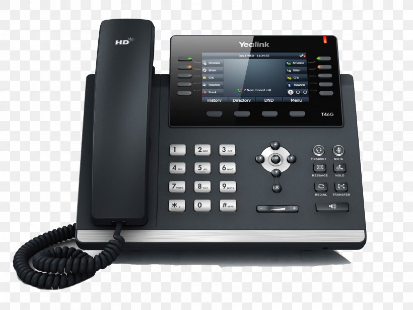 Yealink SIP-T46G VoIP Phone Telephone Session Initiation Protocol Voice Over IP, PNG, 1912x1434px, Yealink Sipt46g, Answering Machine, Business Telephone System, Computer Network, Corded Phone Download Free