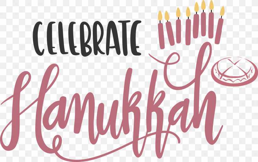 Hanukkah Happy Hanukkah, PNG, 3000x1893px, Hanukkah, Calligraphy, Cartoon, Carving, Drawing Download Free