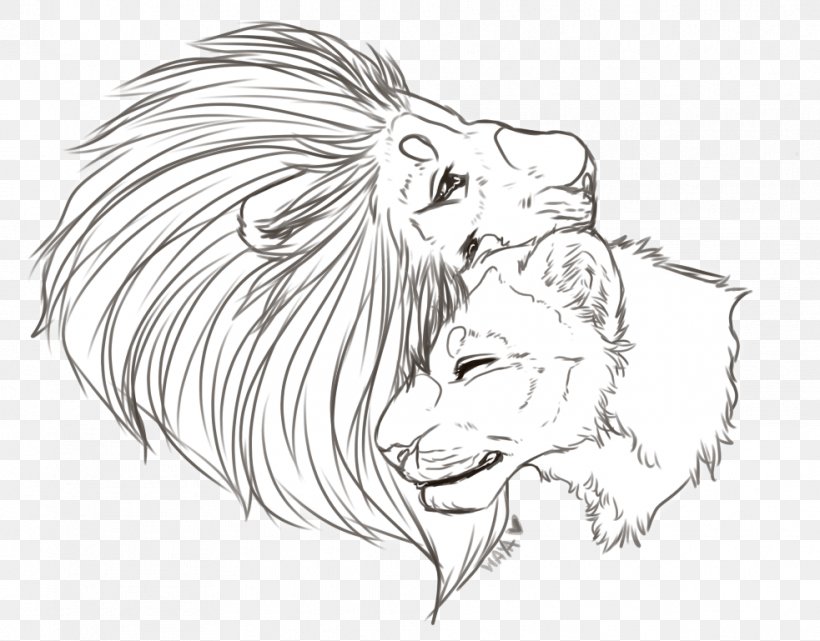 Lion Ear Cat Sketch, PNG, 983x769px, Watercolor, Cartoon, Flower, Frame, Heart Download Free