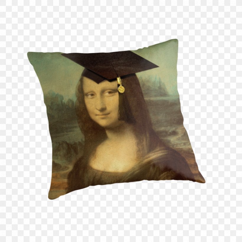 Mona Lisa Smile Throw Pillows Cushion Blanket, PNG, 875x875px, Mona Lisa, Blanket, Cushion, Graduation Ceremony, Leonardo Da Vinci Download Free