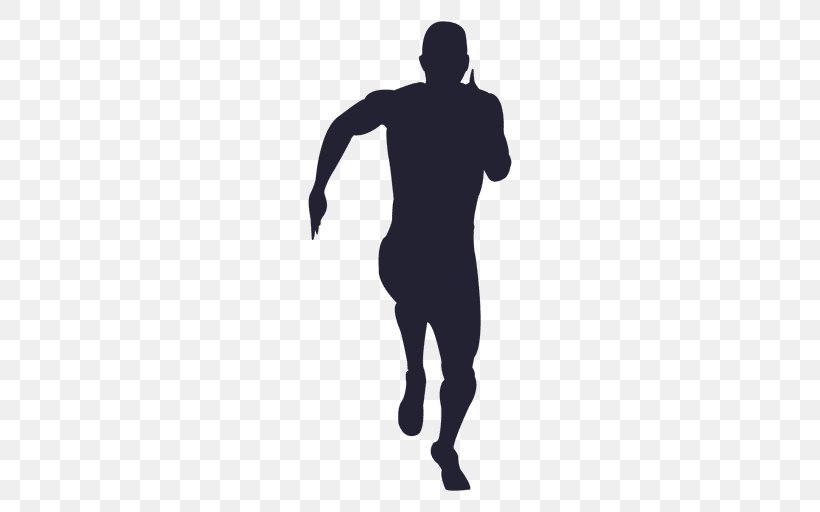 Silhouette Male Running Sport, PNG, 512x512px, Silhouette, Arm, Black, Hand, Hip Download Free