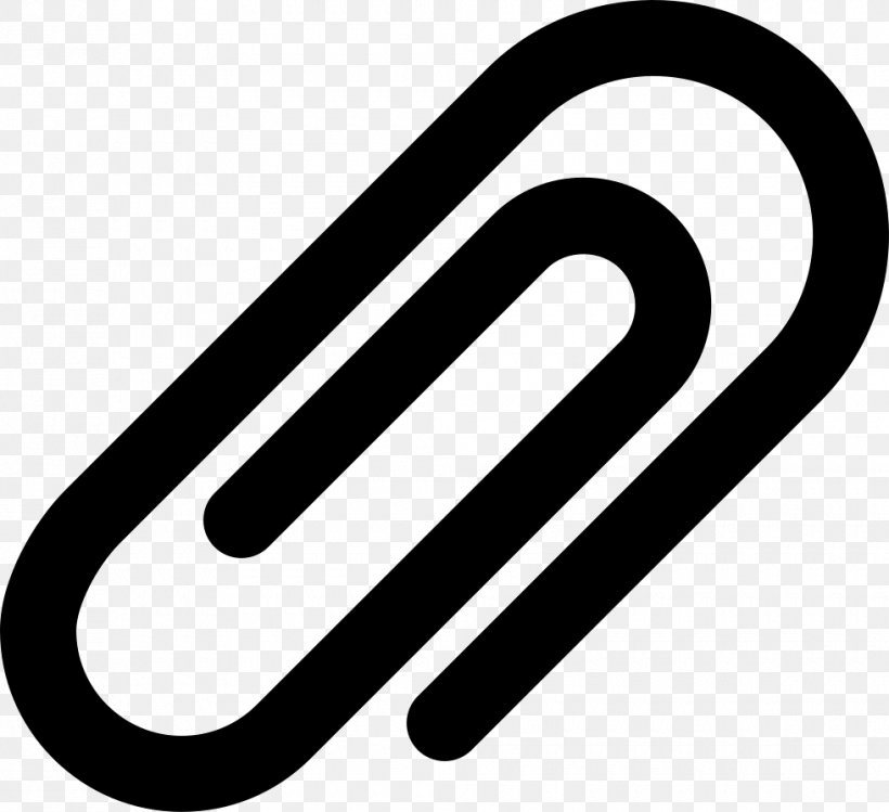 Symbol Paper Clip, PNG, 980x896px, Symbol, Area, Black And White, Brand, Email Attachment Download Free