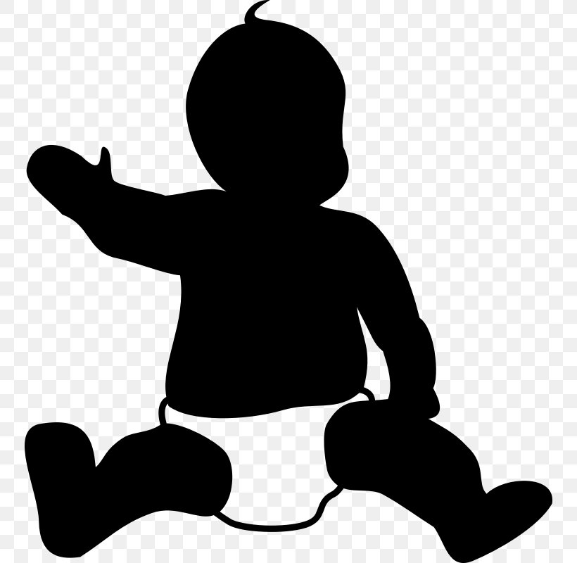 Infant Child Diaper Clip Art, PNG, 750x800px, Infant, Arm, Artwork, Black, Black And White Download Free