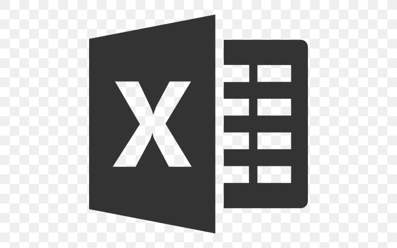 Microsoft Excel Microsoft Office, PNG, 512x512px, Microsoft Excel, Black, Black And White, Brand, Logo Download Free