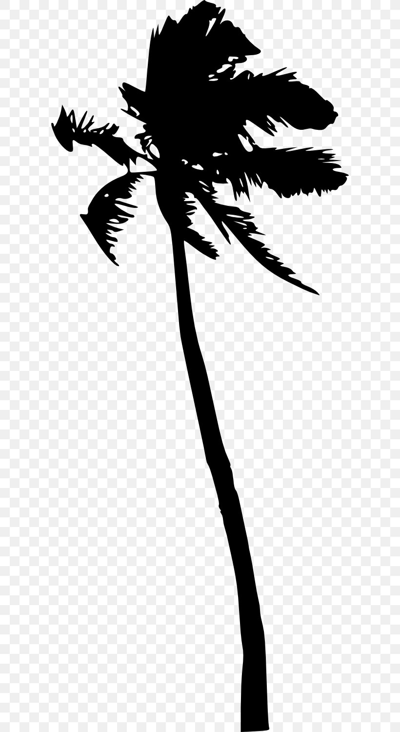 Palm Trees Silhouette Clip Art Coconut, PNG, 610x1500px, Palm Trees, Arecales, Blackandwhite, Botany, Branch Download Free