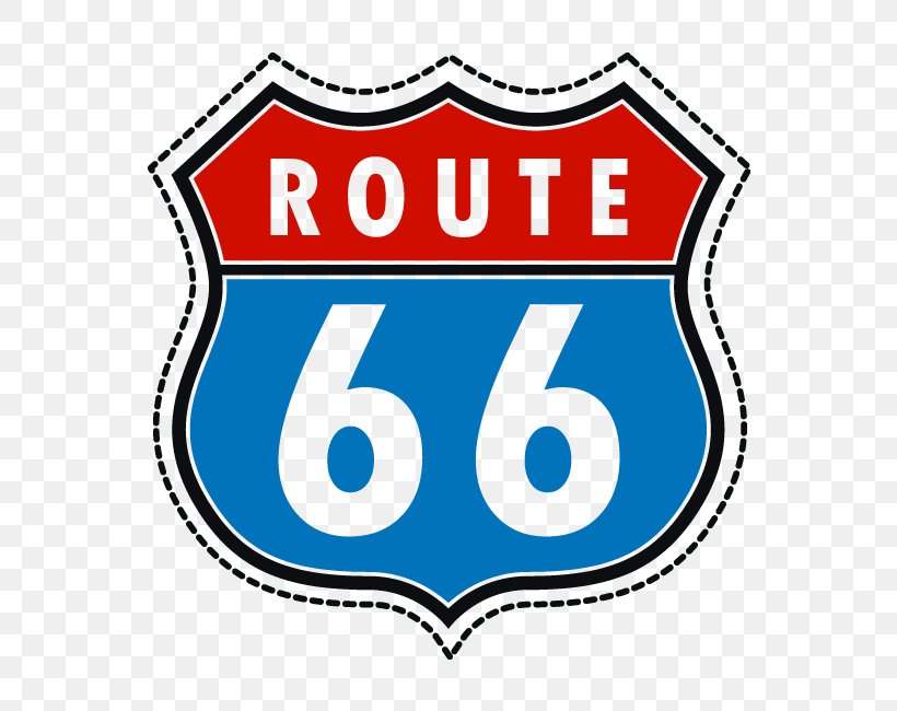 U.S. Route 66 Sticker Car Adhesive Vinyl Group, PNG, 650x650px, Us Route 66, Adhesive, Area, Blue, Brand Download Free