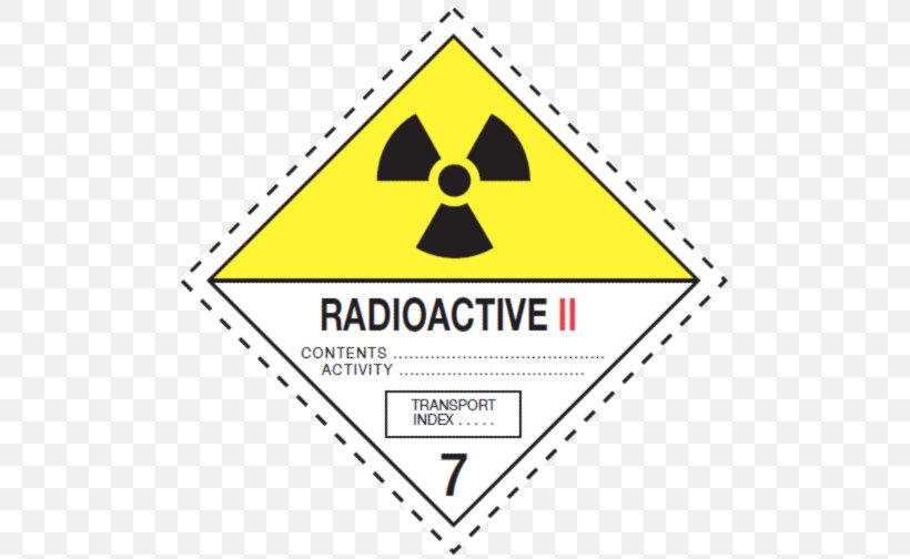 HAZMAT Class 7 Radioactive Substances Dangerous Goods Warning Label Paper, PNG, 506x504px, Dangerous Goods, Area, Brand, Diagram, Hazard Download Free
