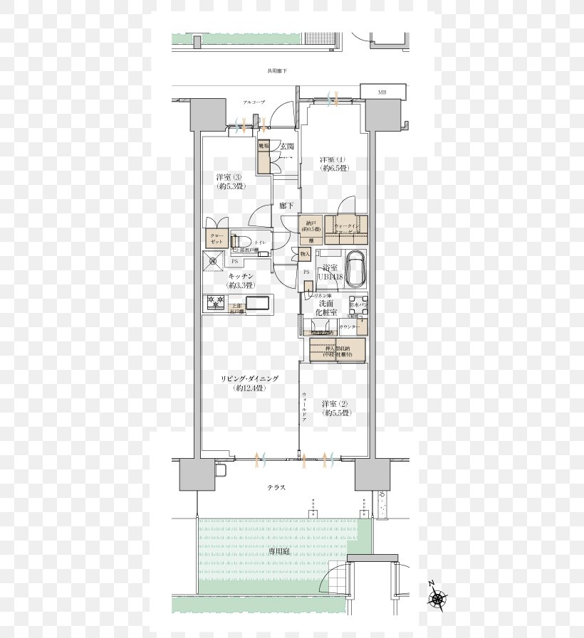 House Plan プラウド湘南藤沢 Floor Plan Fujisawa Station Real Estate, PNG, 530x897px, House Plan, Area, Condominium, Daylighting, Diagram Download Free