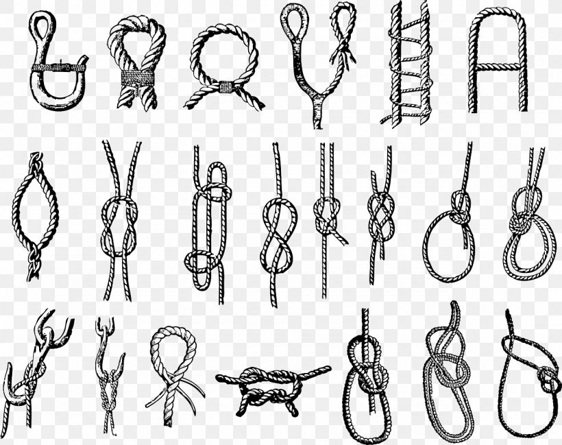 Knot Bowline Rope Macramé Clip Art, PNG, 1280x1014px, Knot, Art, Auto Part, Bight, Black And White Download Free