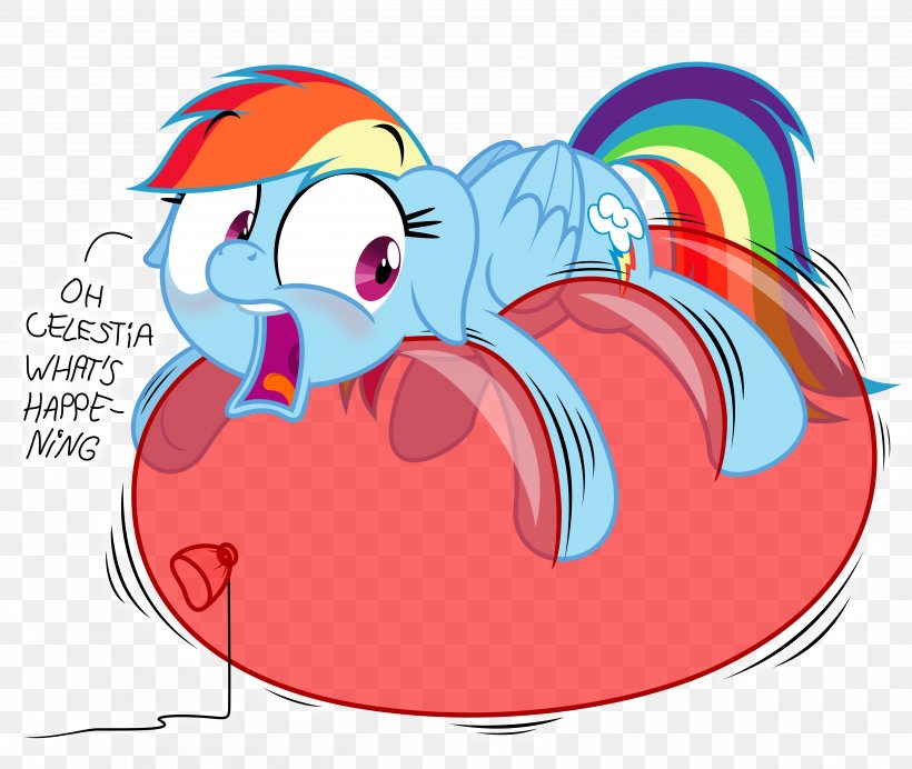 Rainbow Dash Pinkie Pie Pony Balloon Fluttershy, PNG, 5000x4222px, Watercolor, Cartoon, Flower, Frame, Heart Download Free