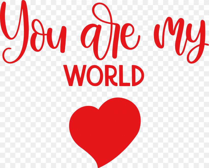 You Are My World Valentine Valentines, PNG, 3000x2417px, You Are My World, Free, Heart, Sticker, Tag Download Free