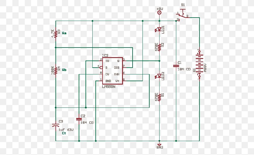 Astable Multivibrator 555 Timer Ic Electronics Png 530x502px 555