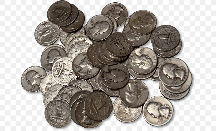 Silver Coin Junk Silver Quarter, PNG, 662x499px, Coin, Bag, Bullion, Cash, Coin Purse Download Free